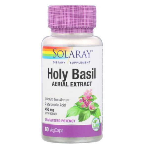 SOLARAY Holy Basil 450mg 60vcaps