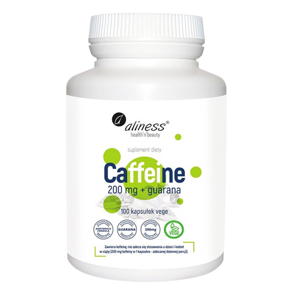 ALINESS Caffeine 200mg with guarana 100 capsules