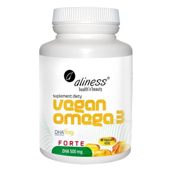 ALINESS Vegan Omega 3 Forte DHA 500 mg 60 vkaps