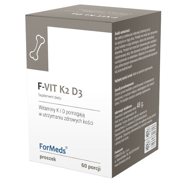 FORMEDS F-VIT K2 D3 Vitamin K2 MK-7 100mcg + D3 2000IU 50mcg 48g/60 servings