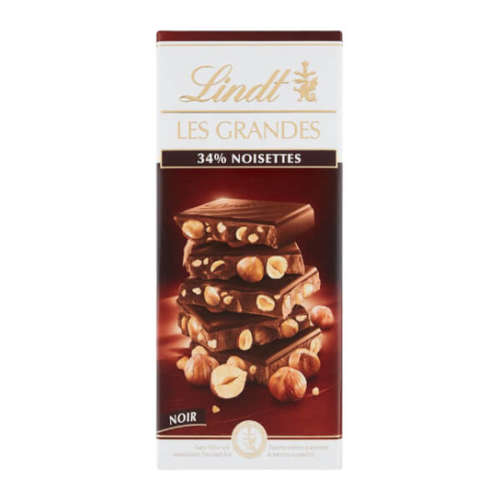 Lindt Les Grandes Swiss dark chocolate with hazelnuts 150 g