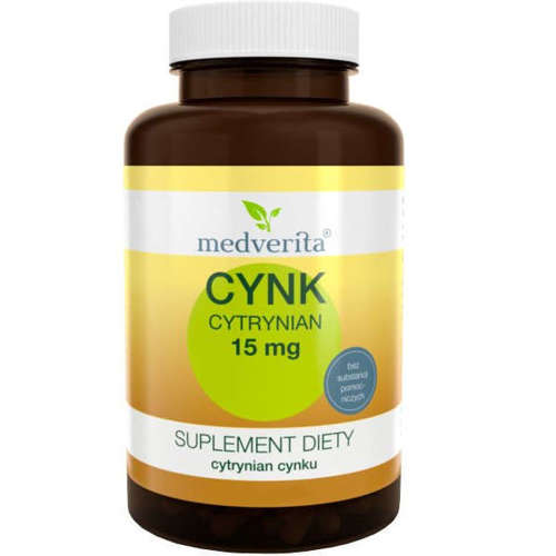 MEDVERITA Cynk Cytrynian 25 mg 90 caps