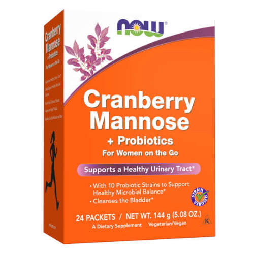 NOW FOODS Cranberry Mannose + Probiotics 24x6 g 