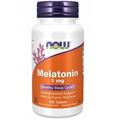 NOW FOODS Melatonin 1 mg + Niacin + Magnesium + Vitamin B6 100 tabl