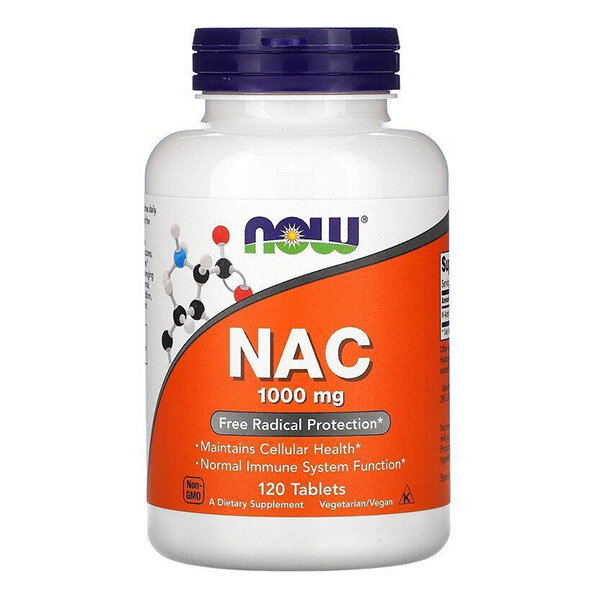 NOW FOODS NAC N-Acetyl-L-Cysteine 1000mg 120 tabs