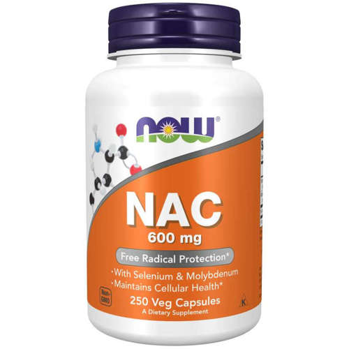 NOW FOODS NAC N-Acetylo-L-Cysteina 600mg 250 vcaps