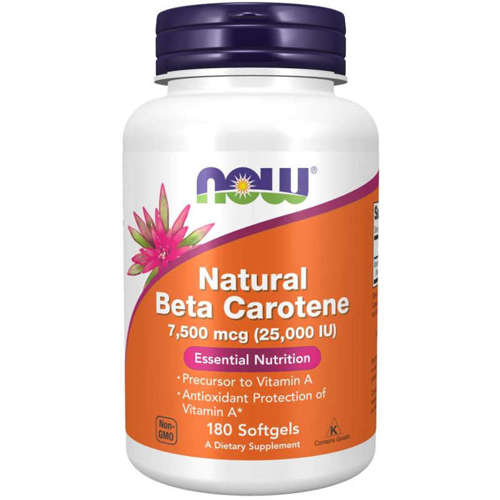 NOW FOODS Natural Beta Carotene (Vitamin A) 25 000 IU 180 caps