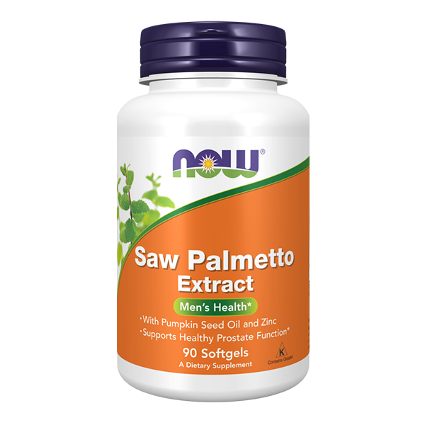 NOW FOODS Saw Palmetto Extract - Sabal palm + Pumpkin seed oil + Zinc 90 caps