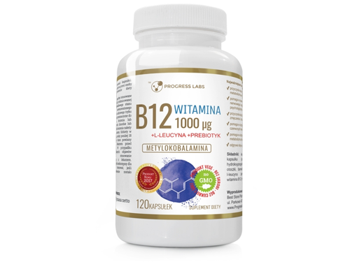 PROGRESS LABS Witamina B12 1000 µg + Probiotyk 120 caps