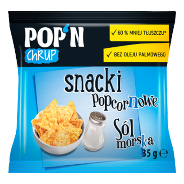 SANTE POP'N CHRUP Popcorn Snacks Sea Salt 35 g