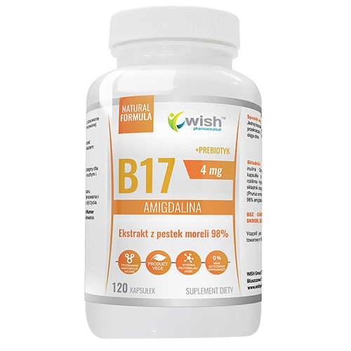 WISH B17 Amigdalina 4mg + Prebiotyk 120 kaps