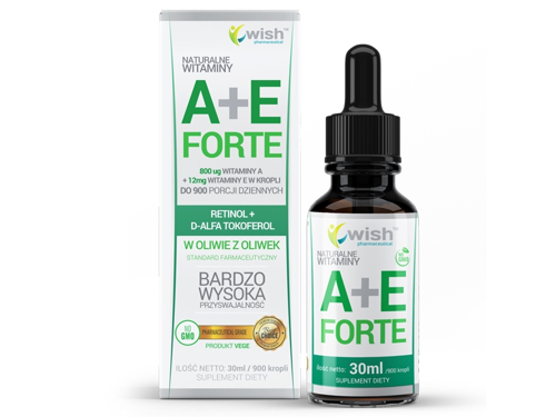 WISH Natural Vitamin A + E Forte in drops of 30 ml