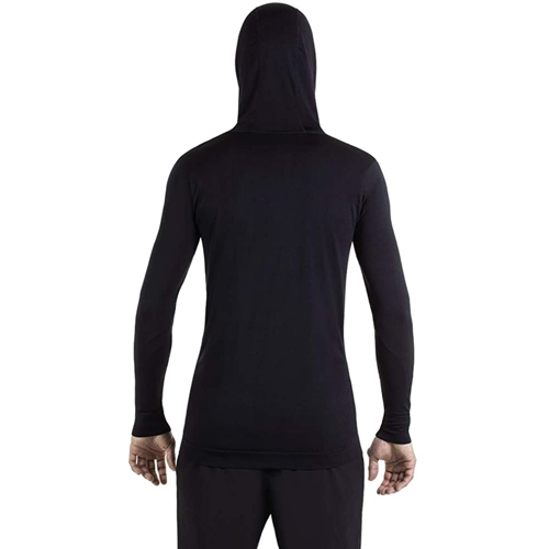 XAED Men's Running Seamless Function Hoodie Full Zip Black/Blue
