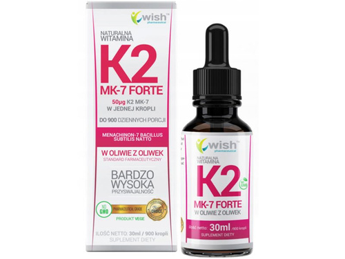 WISH Natural Vitamin K2 MK-7 Forte in drops of 30 ml