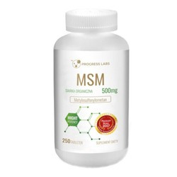 PROGRESS LABS MSM 500mg 250 tabs