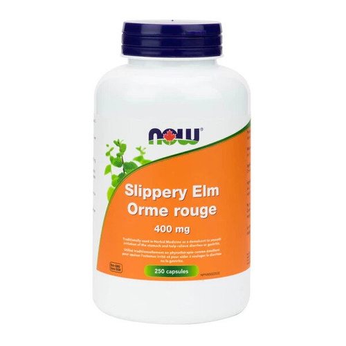 NOW FOODS Slippery Elm Orme Rouge 400mg 250 vcaps