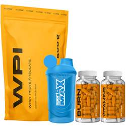 nowmax Burn Cutting Thermo 60 kaps + ECOMAX WPI Protein 500 g + ECOMAX Witaminy i Minerały 90 kaps + SPORT-MAX Shaker 600 ml