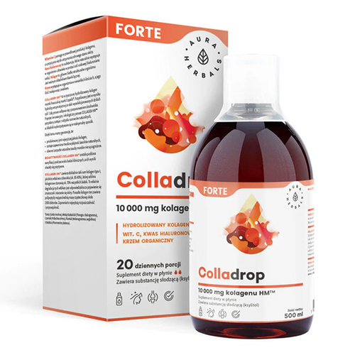 AURA HERBALS Colladrop Forte - Kolagen Morski 10 000 mg 500 ml