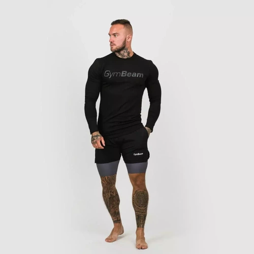  GYMBEAM Men's 2in1 Shorts - Black Grey