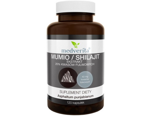 MEDVERITA Mumio / Shilajit Extract of 20% fulvic acids 120 caps