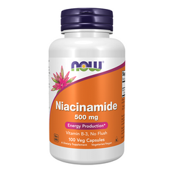 NOW FOODS Vitamin B3 - Niacin (Niacinamide) 500mg 100 caps