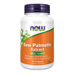 NOW FOODS Saw Palmetto Extract - Sabal palm + Pumpkin seed oil + Zinc 90 caps