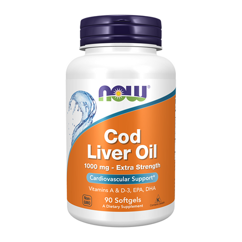 NOW FOODS Cod Liver Oil Extra Strength - Tran 1000mg 90 caps