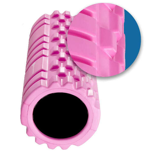 SPORTASTISCH Massage roller "Rock n Roll" 33cm pink + black roller + black bag