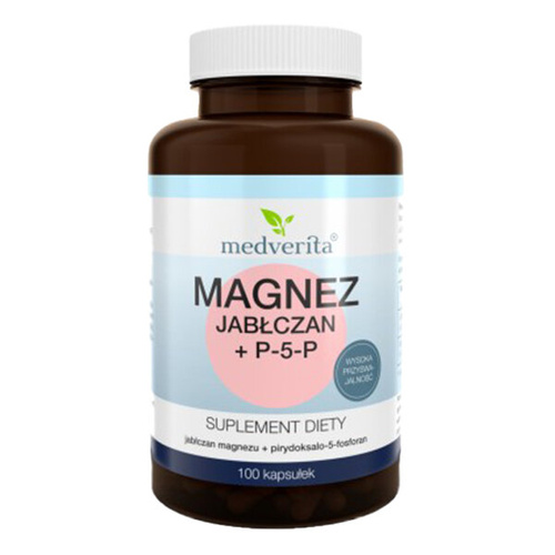 MEDVERITA Magnez Jabłczan + P-5-P 100 Kaps