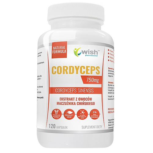 WISH Cordyceps 750mg 120 vcaps