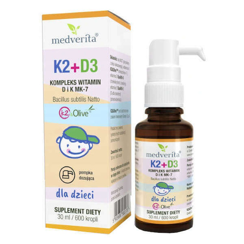 MEDVERITA Vitamin K2 + D3 for children 30ml/600 kr