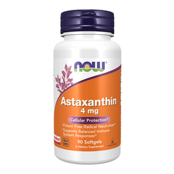 NOW FOODS Astaksantyna (Astaxanthin) 4mg 90 caps