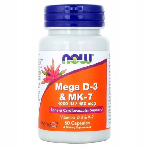 NOW FOODS MEGA D-3 4000 IU & MK-7 60 caps