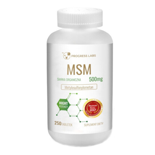 PROGRESS LABS MSM 500mg 250 tabs