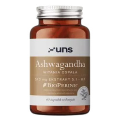 UNS Ashwagandha + Bioperine 60 caps