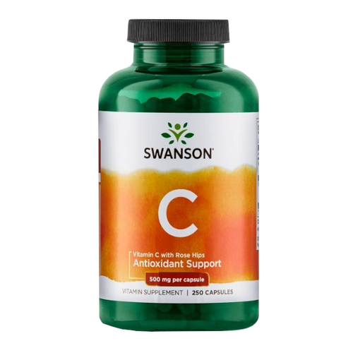 SWANSON Vitamin C500 + Rosehip 250 caps