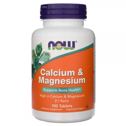 NOW FOODS Calcium & Magnesium 2:1 - Calcium + Magnesium 100 tabl