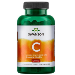 SWANSON Vitamin C1000 + wild Rose 90 kaps
