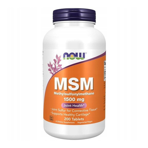 NOW FOODS Sulfur MSM - Methylsulfonylmethane 1500 mg 200 tablets