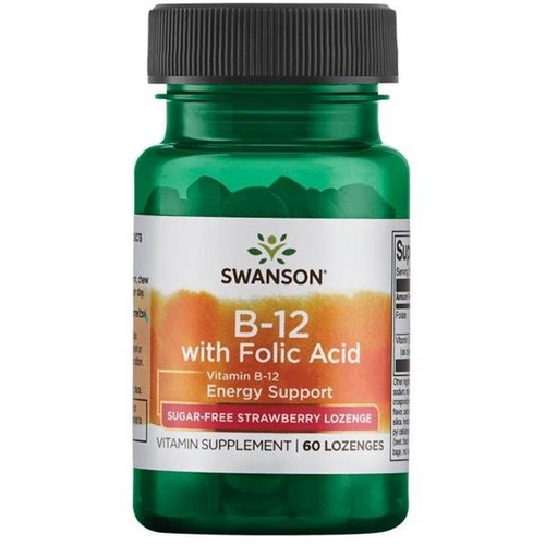 SWANSON Witamina B-12 i Kwas Foliowy 60 tabs