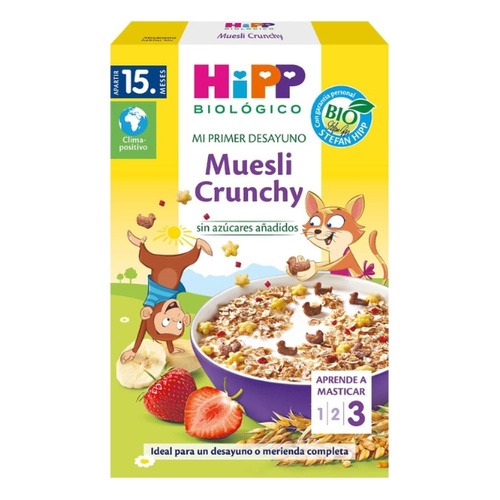 Hipp BIO, Crunchy muesli with bananas and strawberries, from 15. m-c, 200 g