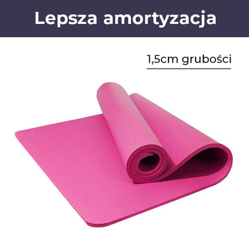  Sportastisch Yoga mat "Gym Mat Pro" 181 x 60 x 1.5 cm pink color