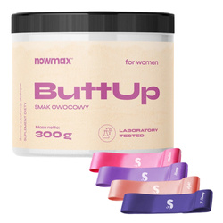 nowmax® BUTT UP 300 g + Set of 4 Fitness Band Resistance Bands
