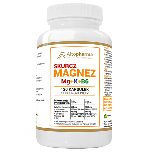 ALTO PHARMA Skurcz Magnez + Potas + B6 FORTE 120 kaps