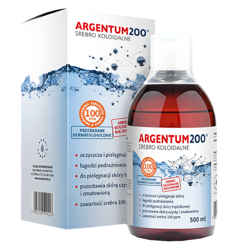 AURA HERBALS Argentum200 - Colloidal Silver 100 ppm 500 ml