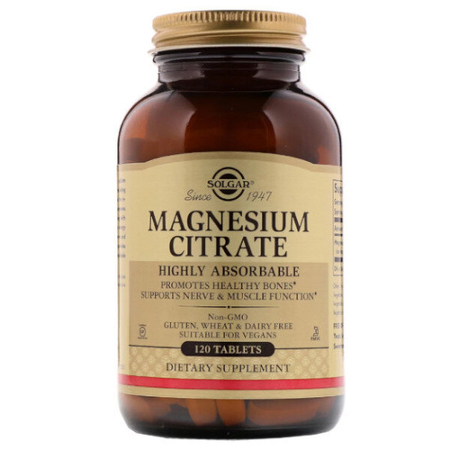 Outletw_SOLGAR Magnesium Citrate 120 tab.