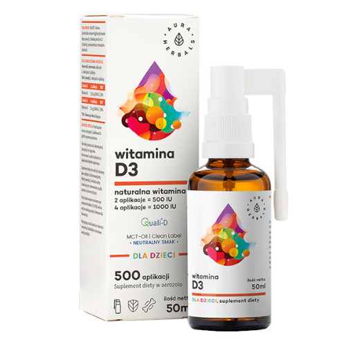 AURA HERBALS Witamina D3 Dla Dzieci MCT 50 ml