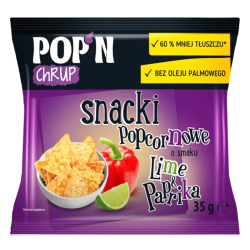 SANTE POP'N CHRUP Popcorn Snacks Pepper + Lime 35 g