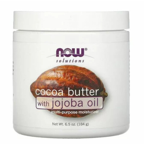 NOW SOLUTIONS Cocoa Butter with Jojoba Oil 184g