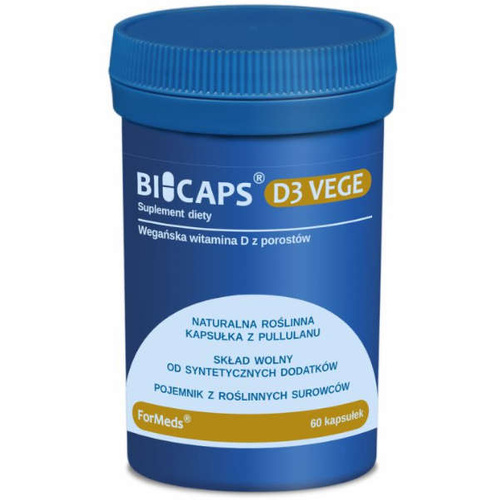 BICAPS Vitamin D3 VEGE 50mcg 2000IU 60 caps